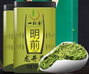 一杯香茶葉2023新茶綠茶龍井茶 明前春茶 罐裝禮盒裝250g